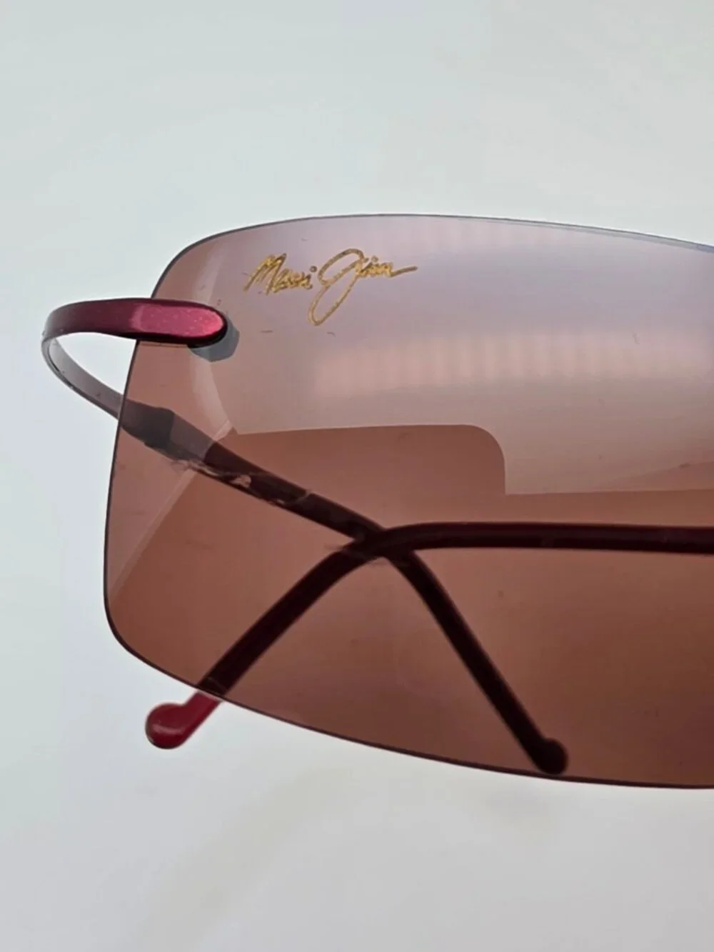 Maui Jim MJ-515-07 Little Beach Burgundy Titanium Polarized Maui Rose Sunglasses